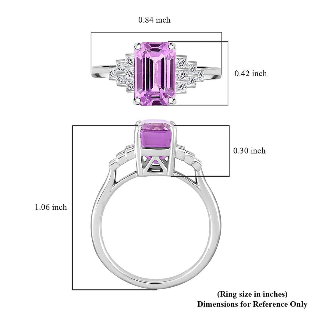 950 Platinum  AAAA  Patroke Kunzite   White Diamond  VS Ring 4.85 pc,  Platinum Wt. 6.6 Gms  4.850  Ct.