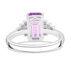 950 Platinum  AAAA  Patroke Kunzite   White Diamond  VS Ring 4.85 pc,  Platinum Wt. 6.6 Gms  4.850  Ct.