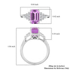 950 Platinum  AAAA  Patroke Kunzite   White Diamond  VS Ring 4.85 pc,  Platinum Wt. 6.6 Gms  4.850  Ct.