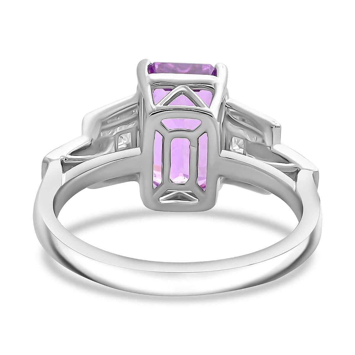 950 Platinum  AAAA  Patroke Kunzite   White Diamond  VS Ring 6.00 pc,  Platinum Wt. 7.87 Gms  6.000  Ct. 7953896 4
