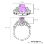 950 Platinum  AAAA  Patroke Kunzite   White Diamond  VS Ring 6.00 pc,  Platinum Wt. 7.87 Gms  6.000  Ct.