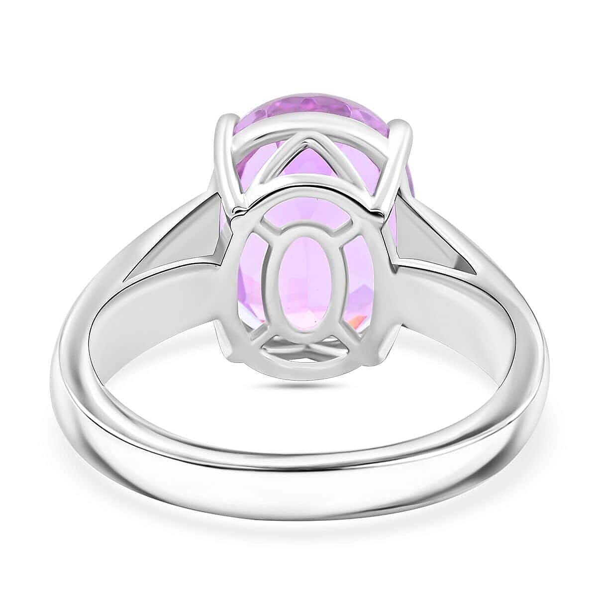 950 Platinum  AAAA  Patroke Kunzite   White Diamond  VS Ring 7.00 pc,  Platinum Wt. 8.27 Gms  7.000  Ct. 7953926 4