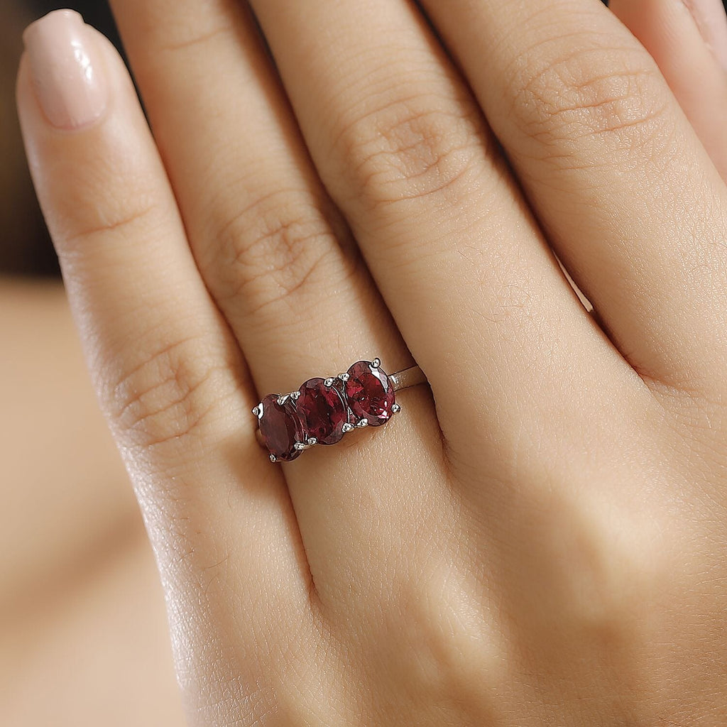 RARE FIND - RHAPSODY - 950 Platinum AAAA IBADAN Rubellite Trilogy Ring 2.45 Ct.