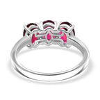 RARE FIND - RHAPSODY - 950 Platinum AAAA IBADAN Rubellite Trilogy Ring 2.45 Ct.