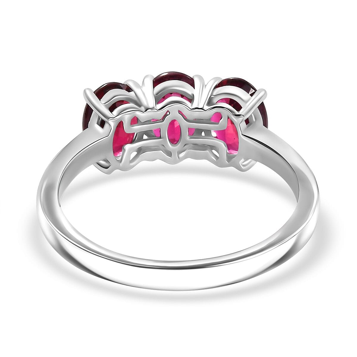 RHAPSODY - 950 Platinum AAAA IBADAN Rubellite Trilogy Ring 2.45 Cts. 7998188 5