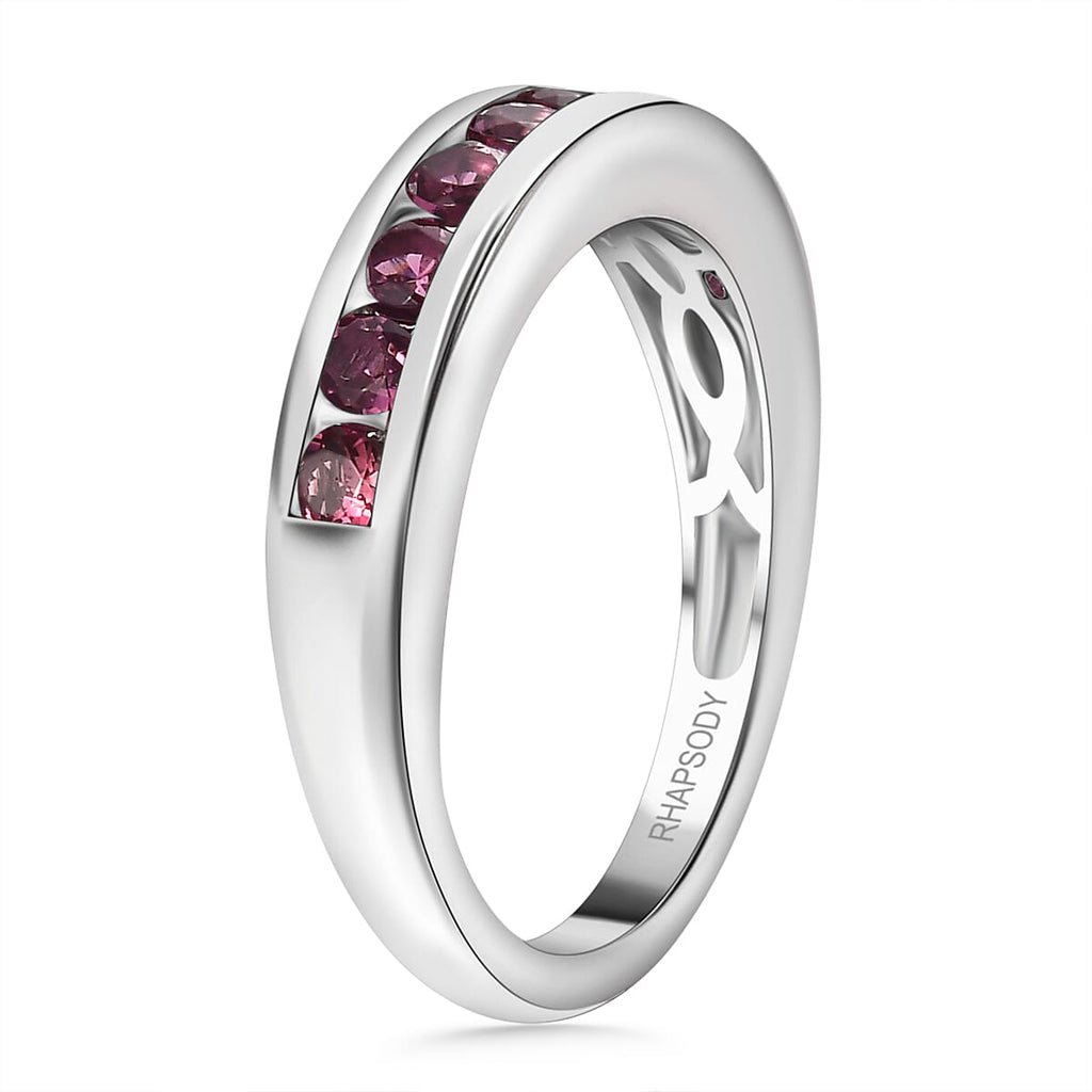 950 Platinum  AAAA  Rubellite  Band Ring 1.44 ct,  Platinum Wt. 7.3 Gms  1.440  Ct.