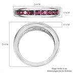 950 Platinum  AAAA  Rubellite  Band Ring 1.44 ct,  Platinum Wt. 7.3 Gms  1.440  Ct.
