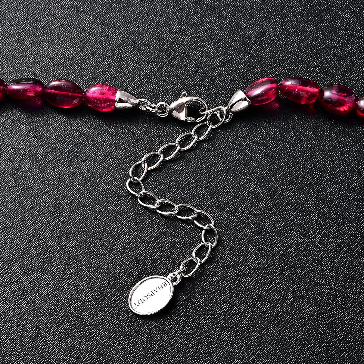 Certified &amp; Appraised 111.5 Ct. AAAA Rubellite Necklace (Size - 18) with Lobster Clasp in 950 Platinum 7669179 5
