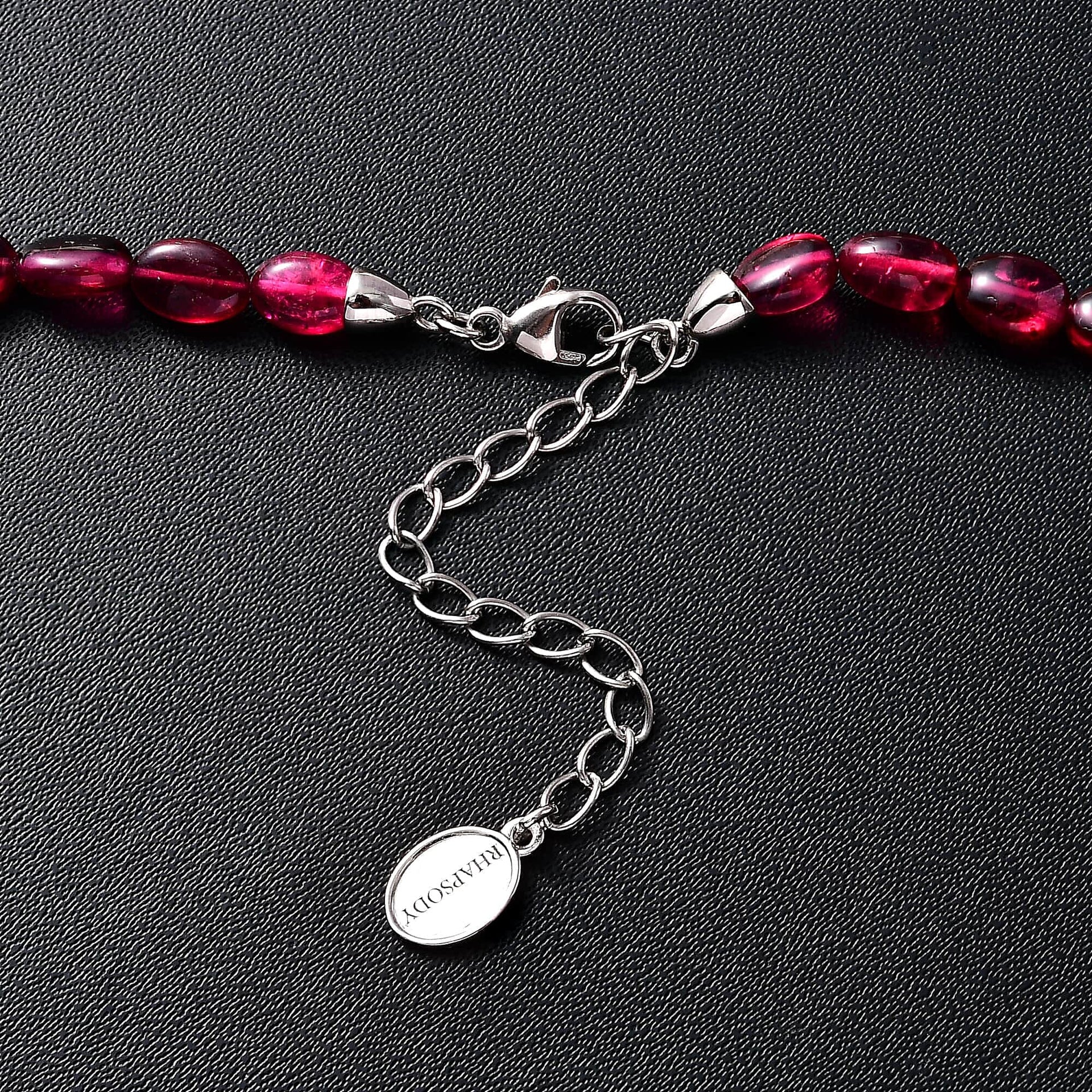 Certified &amp; Appraised 111.5 Ct. AAAA Rubellite Necklace (Size - 18) with Lobster Clasp in 950 Platinum 7669179 5