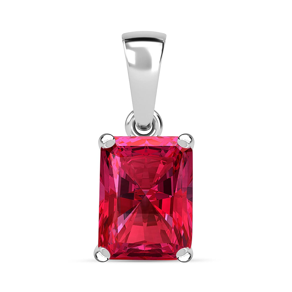 950 Platinum  AAAA  Rubellite  Solitaire Pendant 1.40 ct,  Platinum Wt. 2.75 Gms  1.400  Ct.