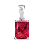 950 Platinum  AAAA  Rubellite  Solitaire Pendant 1.40 ct,  Platinum Wt. 2.75 Gms  1.400  Ct.