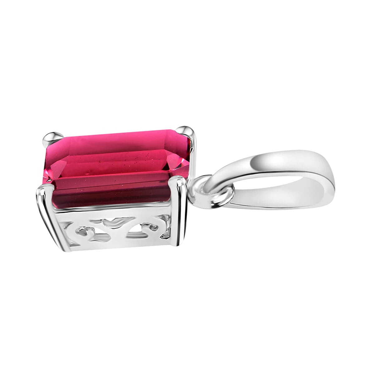 950 Platinum AAAA Rubellite Solitaire Pendant 1.40 ct. 8000187 2