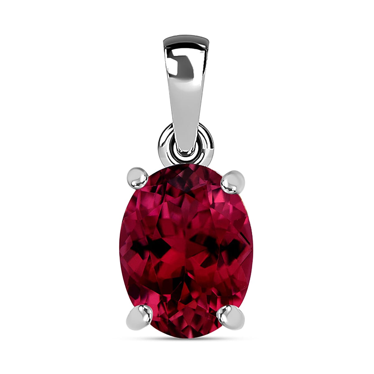 950 Platinum AAAA Rubellite Solitaire Pendant 2.50 ct. 8000160 0