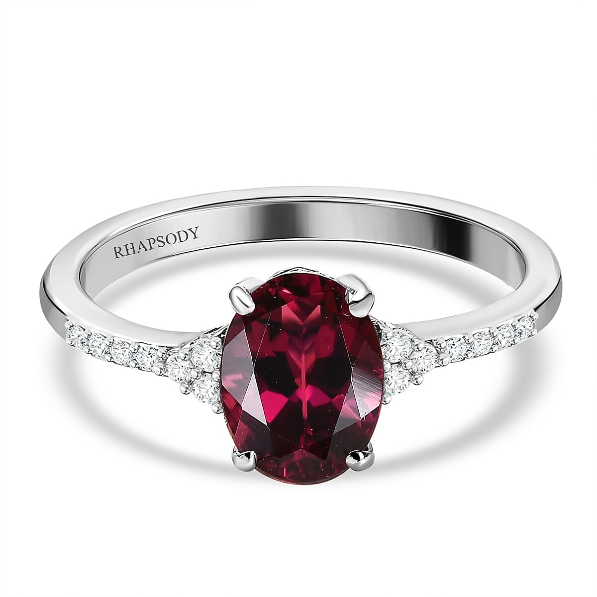 RHAPSODY 950 Platinum AAAA Rubellite and Diamond (VS-E-F) Ring 1.59 Ct. 7489410 0