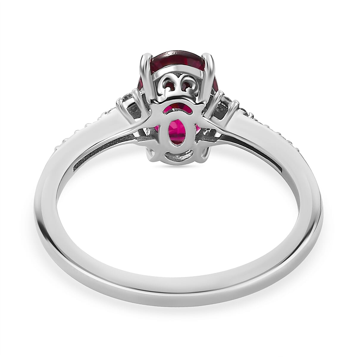 RHAPSODY 950 Platinum AAAA Rubellite and Diamond (VS-E-F) Ring 1.59 Ct. 7489410 4