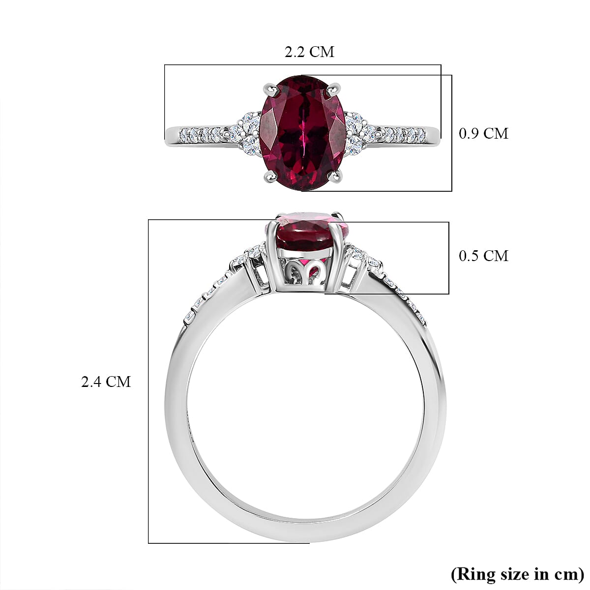RHAPSODY 950 Platinum AAAA Rubellite and Diamond (VS-E-F) Ring 1.59 Ct. 7489410 5