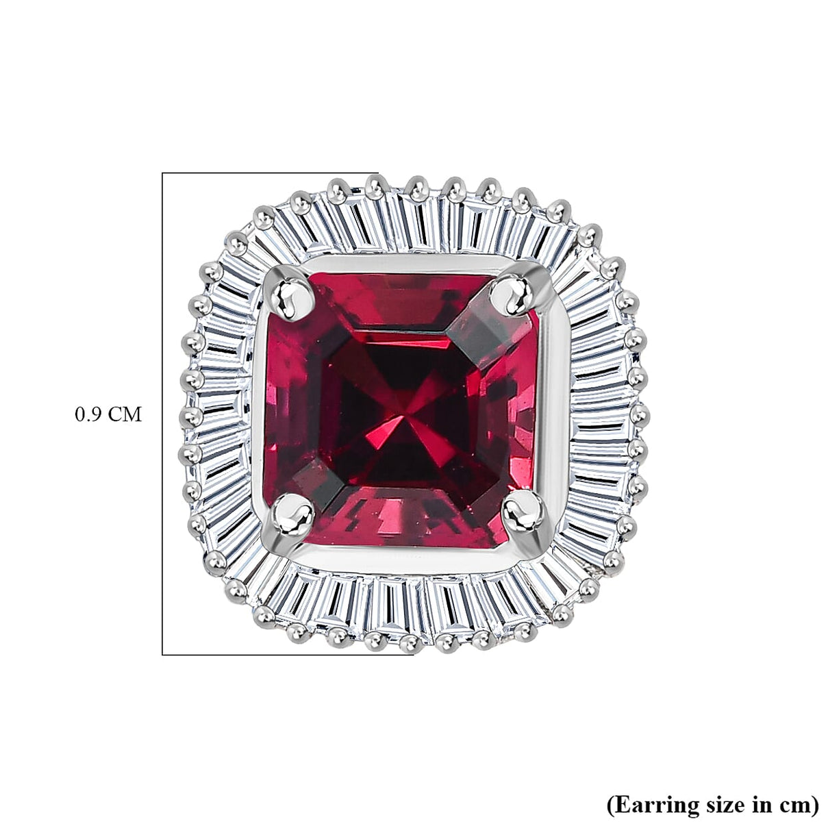 950 Platinum AAAA Rubellite and Diamond (EF-VS) Stud Earrings 1.70 Ct 7570431 5