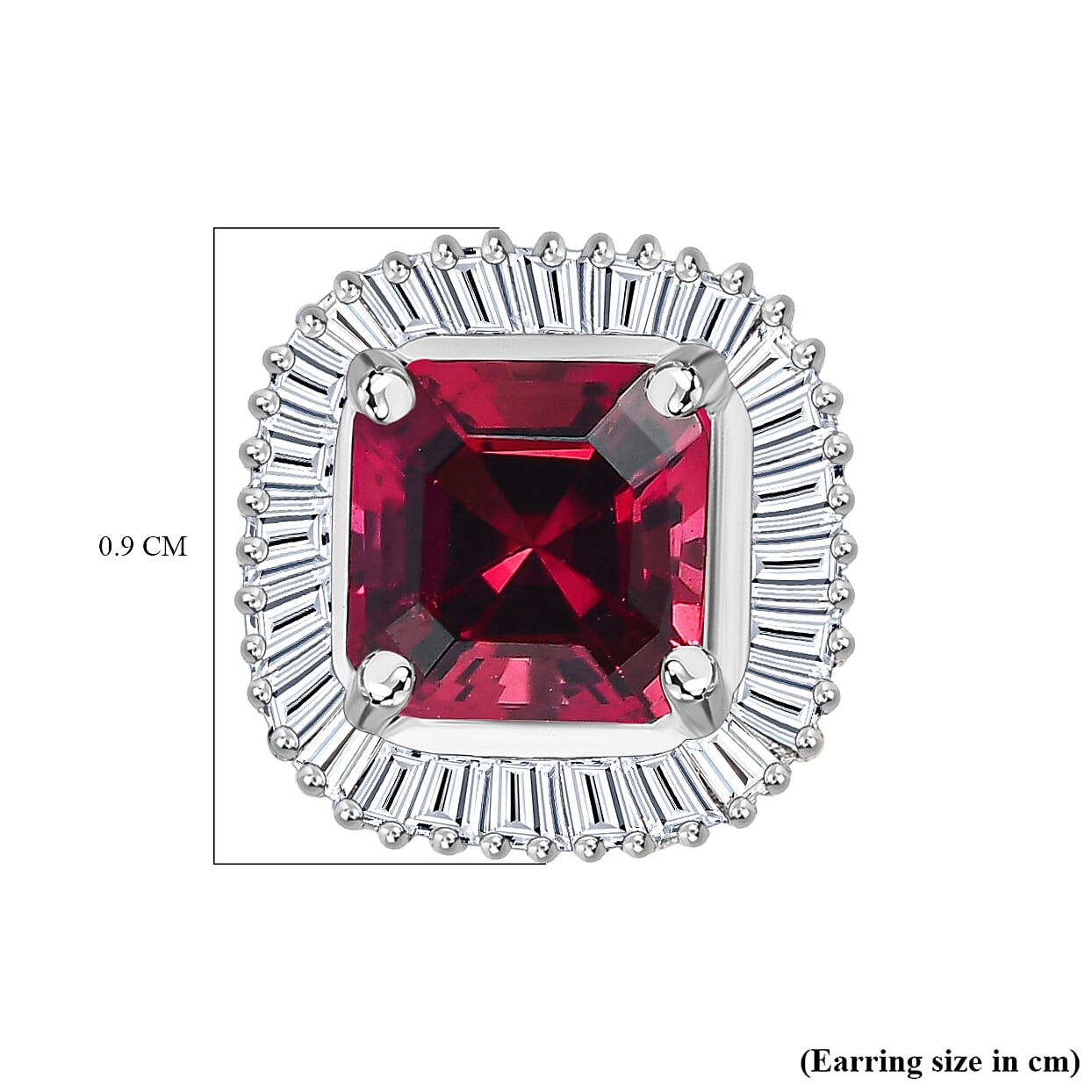 950 Platinum AAAA Rubellite and Diamond (EF-VS) Stud Earrings 1.70 Ct 7570431 5