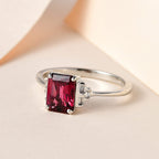 RHAPSODY 950 Platinum AAAA Rubellite & White Diamond (VS-E-F) Ring 1.65 Ct.