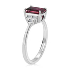 RHAPSODY 950 Platinum AAAA Rubellite & White Diamond (VS-E-F) Ring 1.65 Ct.