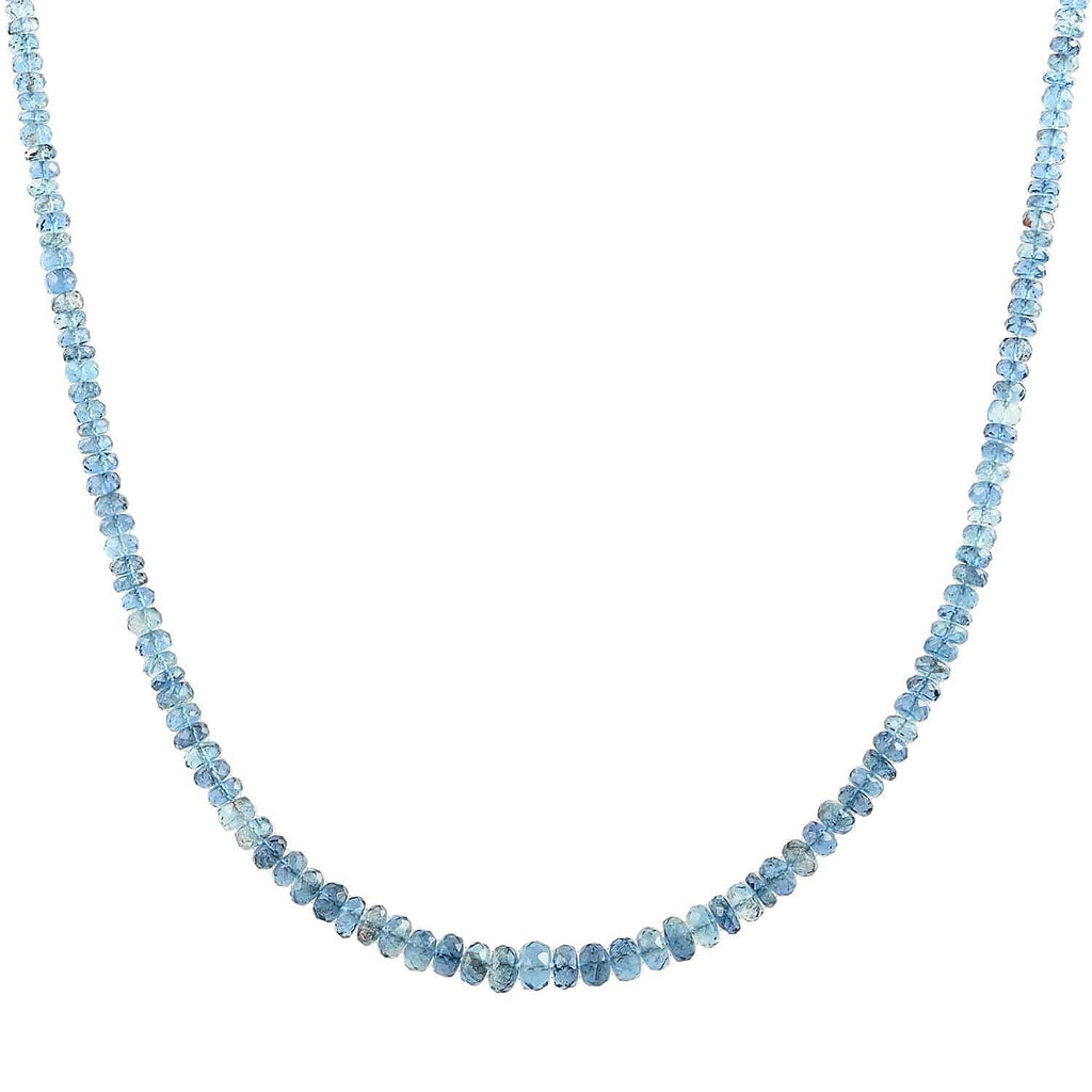 950 Platinum  AAAA  Santamaria Aquamarine  Necklace (Size - 18) 60.00 ct,  Platinum Wt. 2.75 Gms  60.000  Ct.