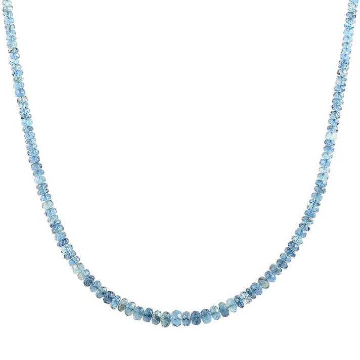 Certified &amp; Appraised RHAPSODY AAAA Santamaria Aquamarine Necklace in 950 Platinum Size 18 Inch, 60 Ct. 7570643 1