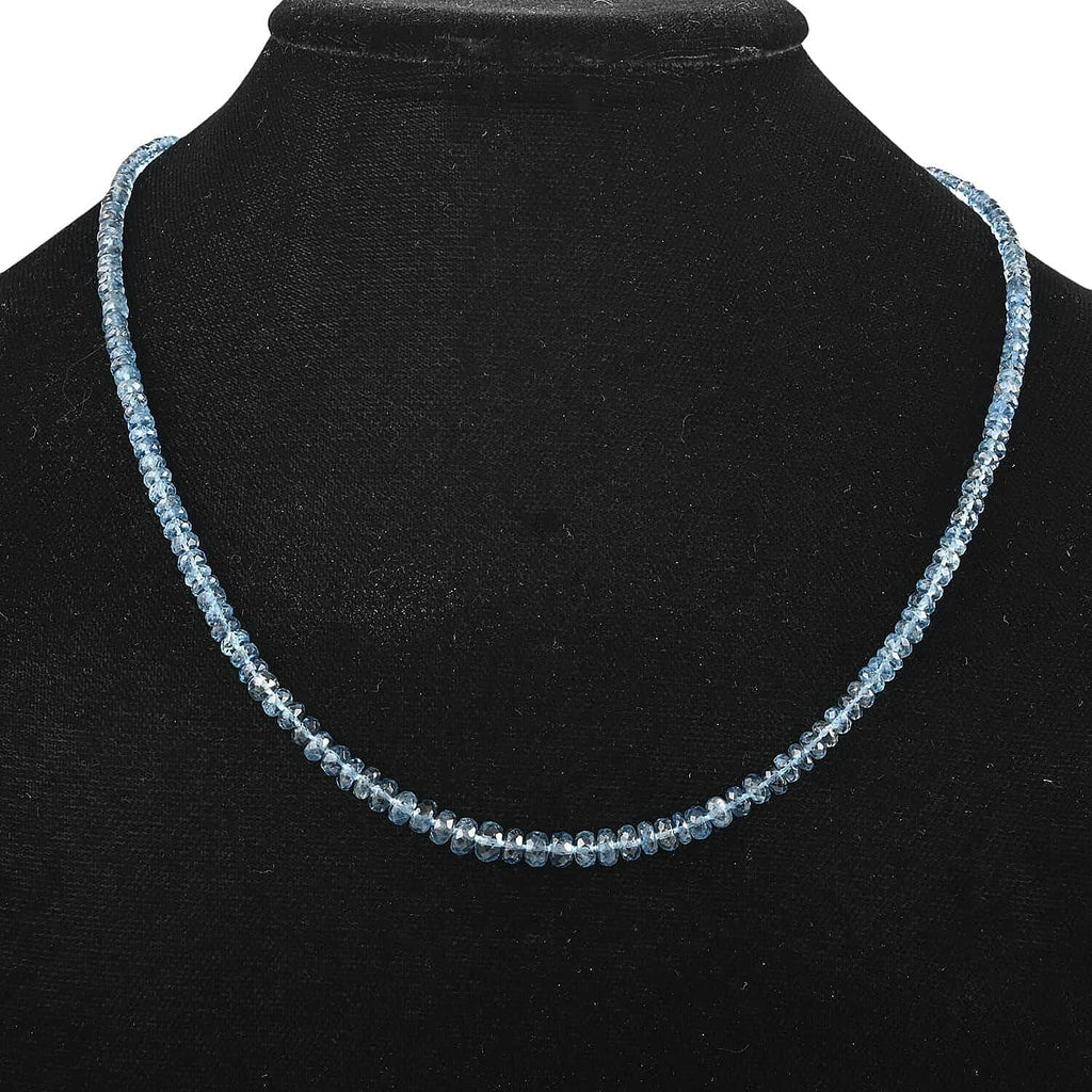 950 Platinum  AAAA  Santamaria Aquamarine  Necklace (Size - 18) 60.00 ct,  Platinum Wt. 2.75 Gms  60.000  Ct.