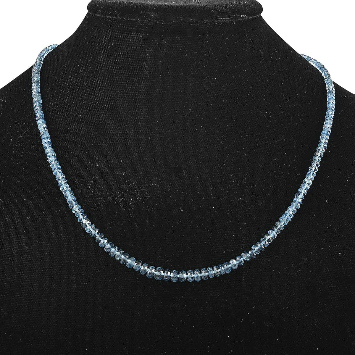 Certified &amp; Appraised RHAPSODY AAAA Santamaria Aquamarine Necklace in 950 Platinum Size 18 Inch, 60 Ct. 7570643 2