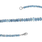 950 Platinum  AAAA  Santamaria Aquamarine  Necklace (Size - 18) 60.00 ct,  Platinum Wt. 2.75 Gms  60.000  Ct.