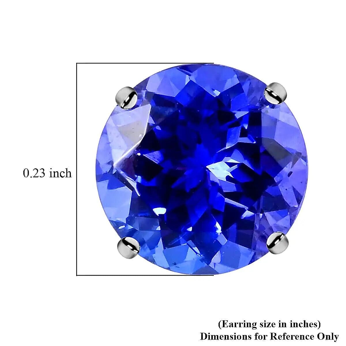 Certified &amp; Appraised Rhapsody 950 Platinum AAAA Tanzanite Round Stud Earrings 2.30 Ct. V32508617 5