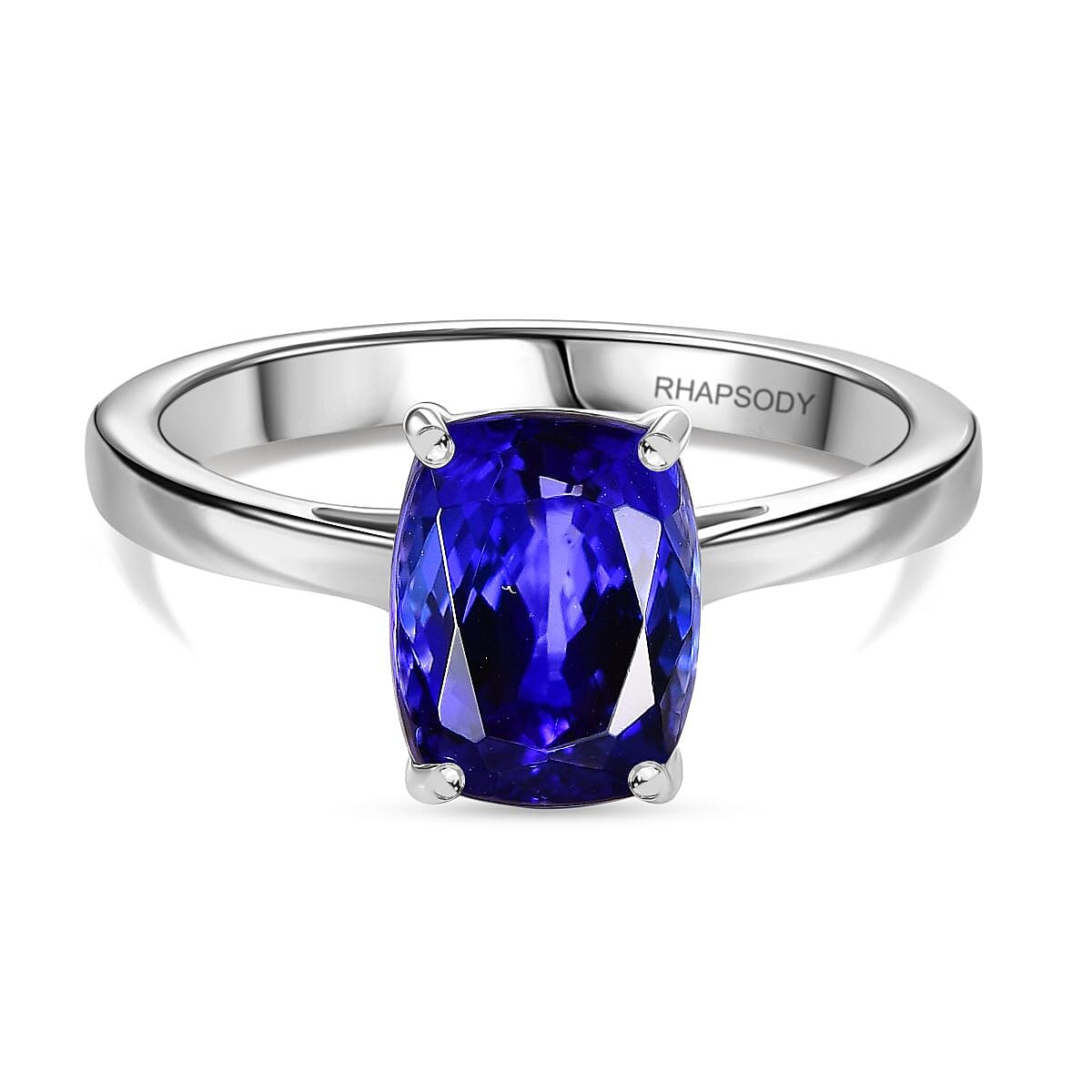 RHAPSODY 3.08 Ct. AAAA Tanzanite Solitaire Ring in 950 Platinum 8034686 0