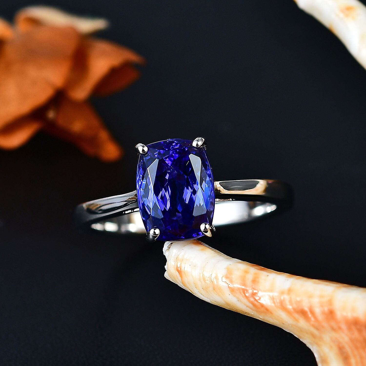 RHAPSODY 3.08 Ct. AAAA Tanzanite Solitaire Ring in 950 Platinum 8034686 2