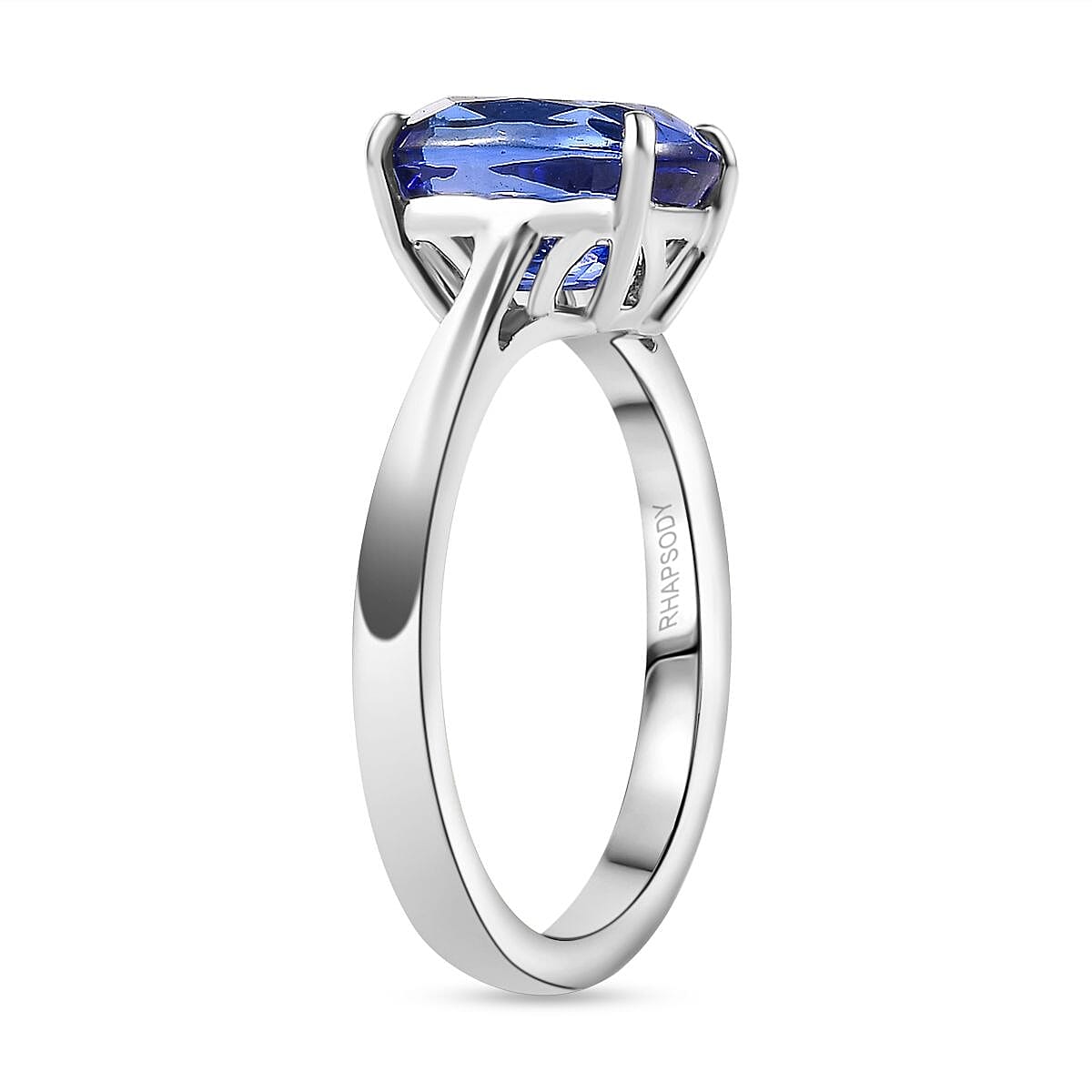 RHAPSODY 3.08 Ct. AAAA Tanzanite Solitaire Ring in 950 Platinum 8034686 4