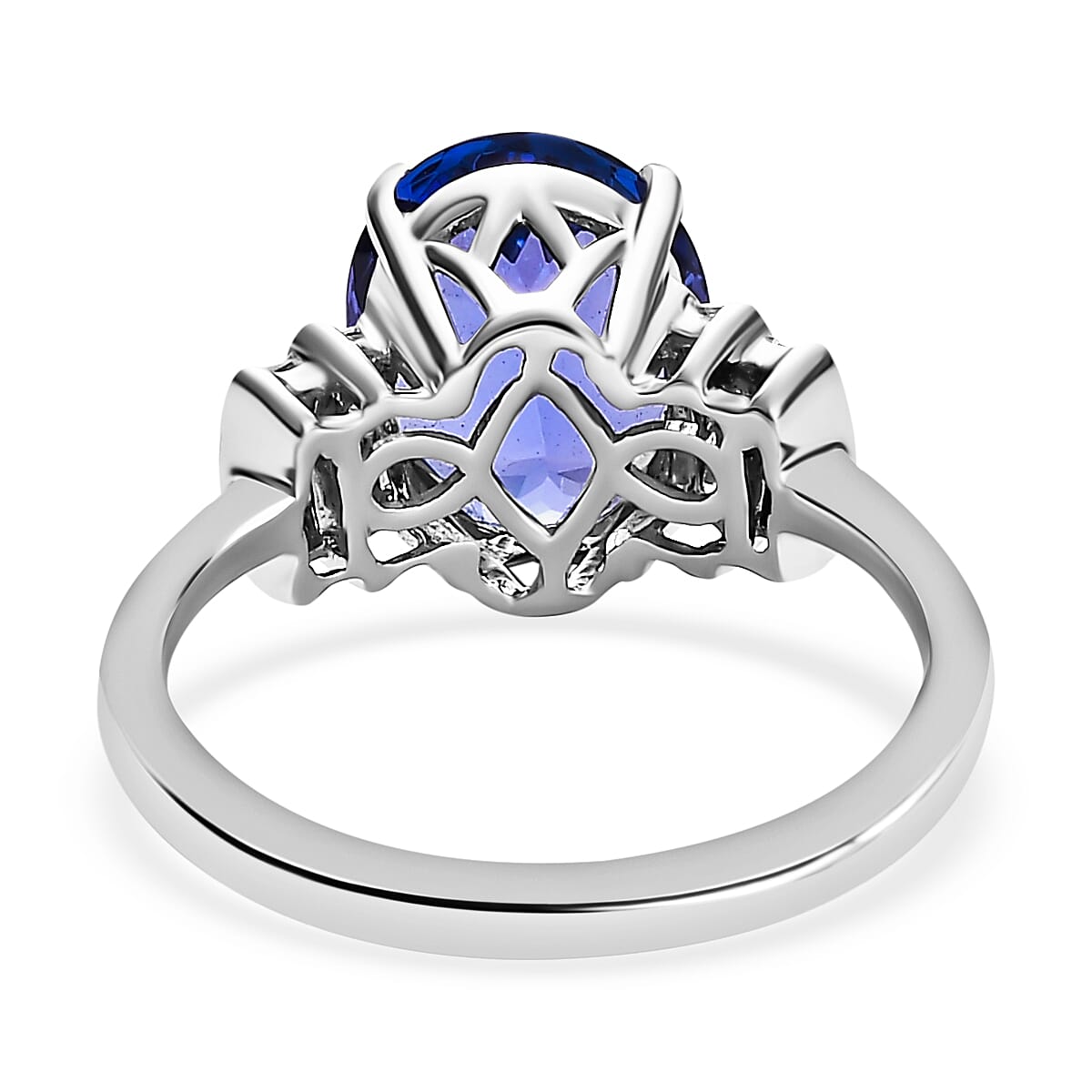 RHAPSODY Tanzanite and Diamond (VS-E-F) Ring in  950 Platinum 5.22 Ct, Platinum Wt. 6.11 GM 7660270 5