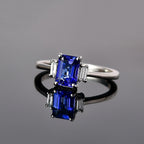 950 Platinum AAAA Tanzanite & Diamond (VS-E-F) Ring 1.31 Ct.