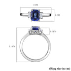 950 Platinum AAAA Tanzanite & Diamond (VS-E-F) Ring 1.31 Ct.