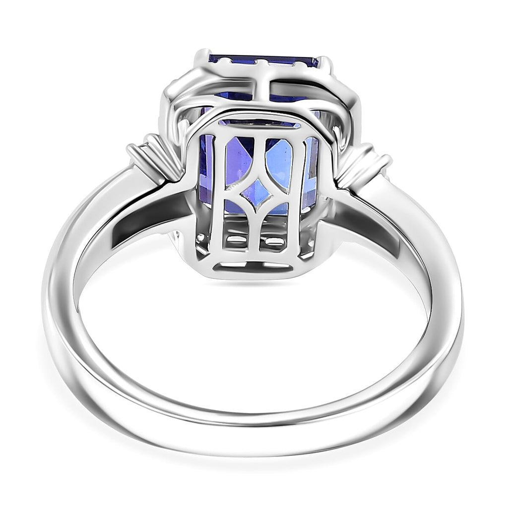 RHAPSODY 950 Platinum  AAAA  Tanzanite & Diamond  (EF-VS) Ring 3.54 ct,  Platinum Wt. 7 Gms