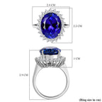 RHAPSODY 950 Platinum AAAA Tanzanite & Diamond VS-EF  Ring 12.56 ct,  Platinum Wt. 9.5 Gms