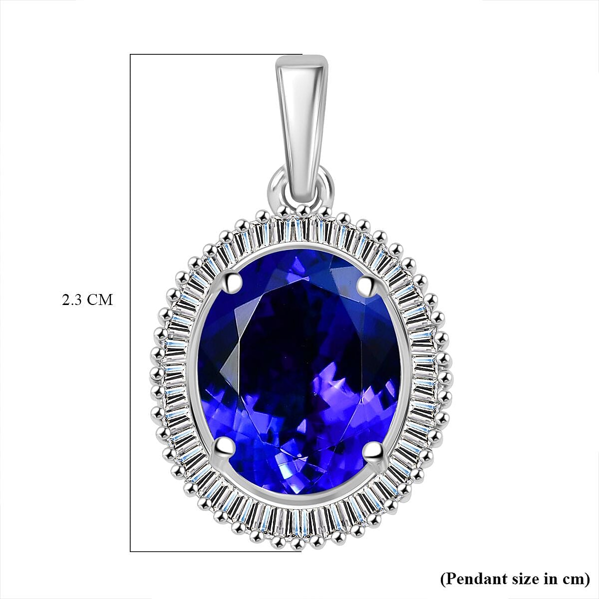 RHAPSODY AAAA Tanzanite and White Diamond VS-E-F Pendant in 950 Platinum 7975028 11