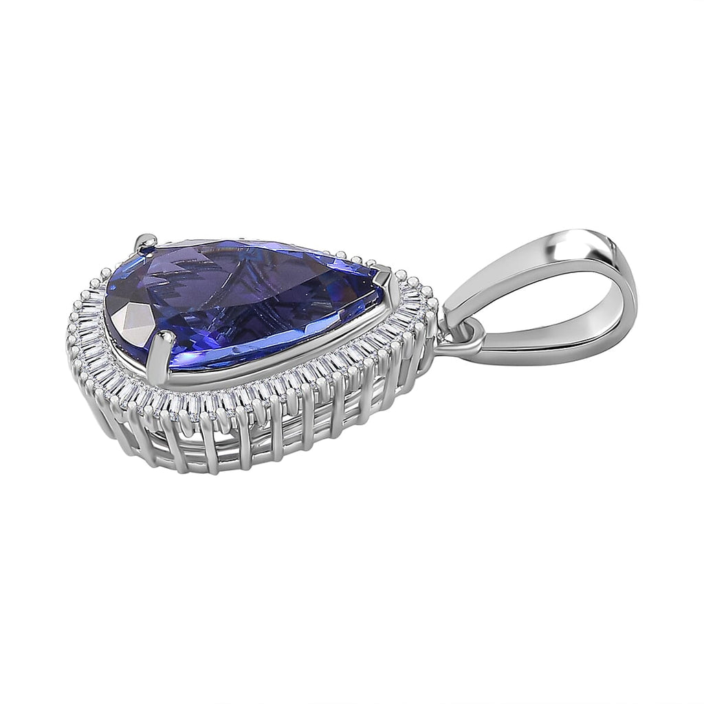 RHAPSODY 950 Platinum AAAA Tanzanite & Diamond (VS-E-F) Pendant 5.40 Ct.