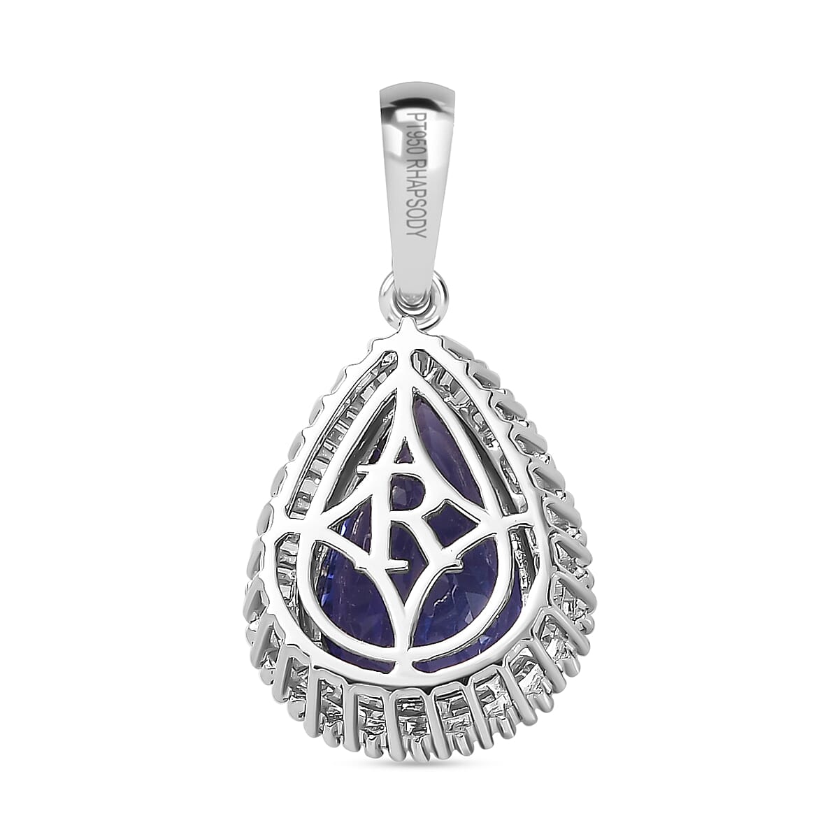 RHAPSODY 950 Platinum AAAA Tanzanite &amp; Diamond (VS-E-F) Pendant 5.40 Ct. 7758328 5