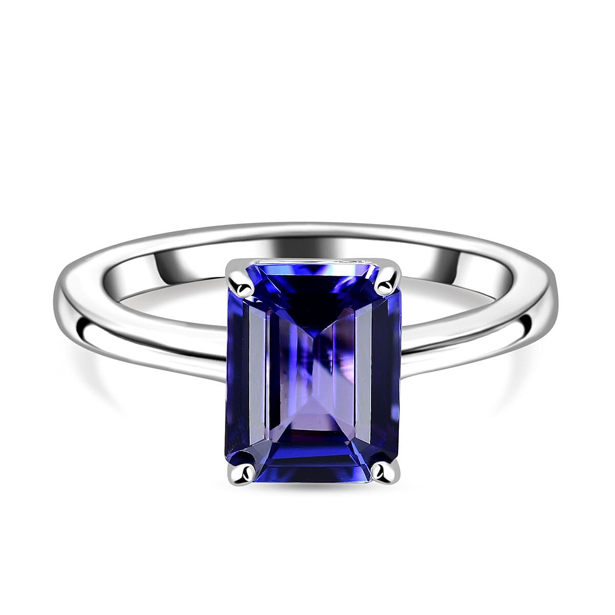 Rhapdsody 950 Platinum AAAA Tanzanite, White Diamond EF, VS Solitaire Ring 7862955 0