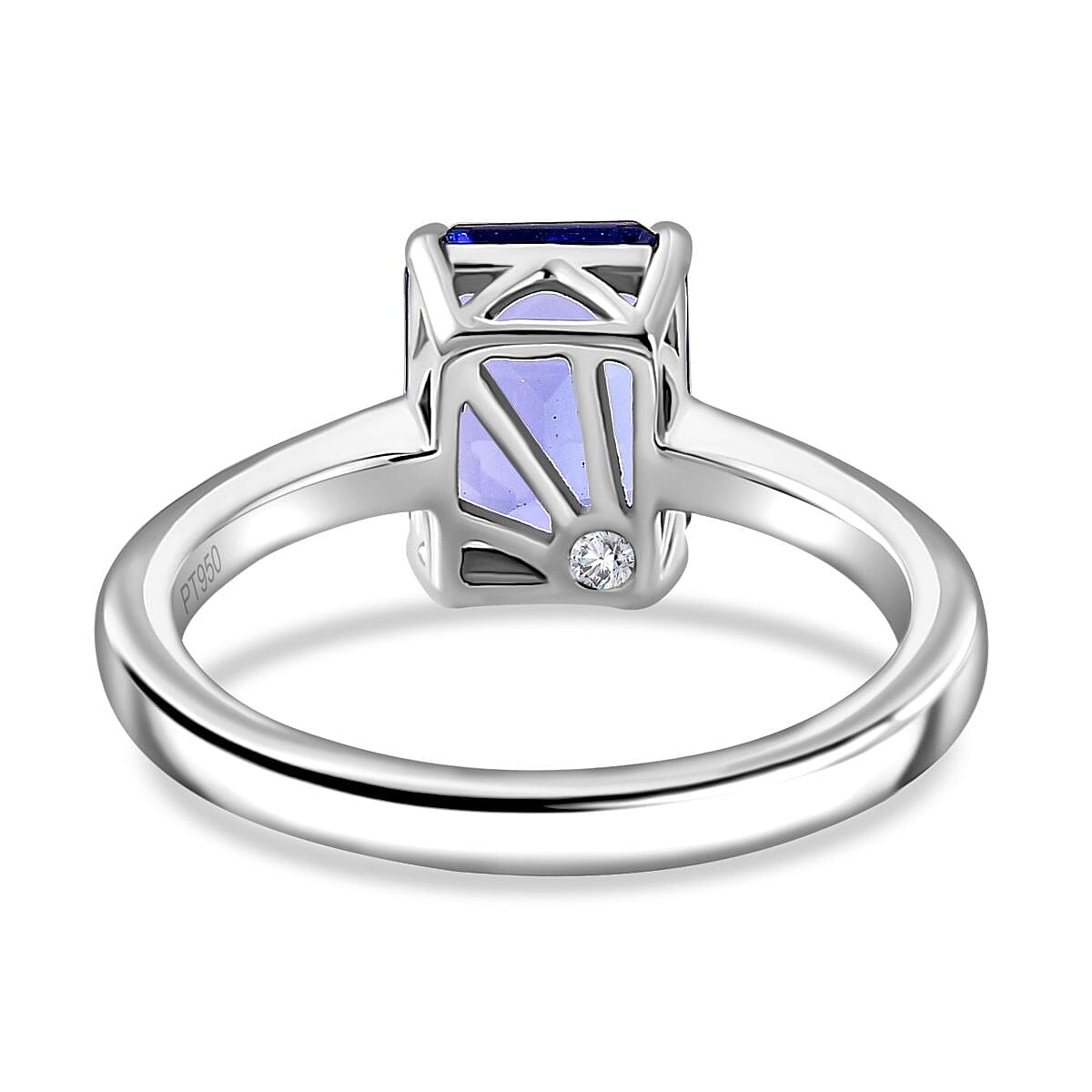 Rhapdsody 950 Platinum AAAA Tanzanite, White Diamond EF, VS Solitaire Ring 7862955 5