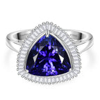 RHAPSODY - 950 Platinum AAAA Tanzanite & White Diamond (VS-E-F) Solitaire Ring 5.03 Ct.