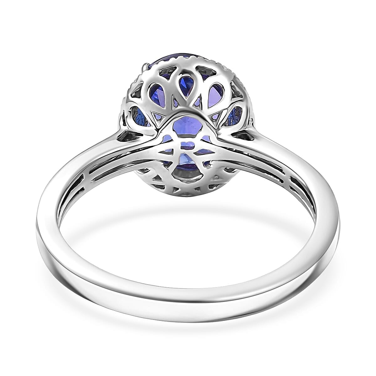 RHAPSODY AGI Certified 3.2 Ct. AAAA Tanzanite, White Diamond VS E-F Solitaire Ring in 950 Platinum 8374135 5