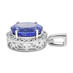 RHAPSODY - 950 Platinum AAAA Tanzanite & (VS-E-F) White Diamond Pendant 2.85 Ct, Platinum Wt. 3.15 Gms