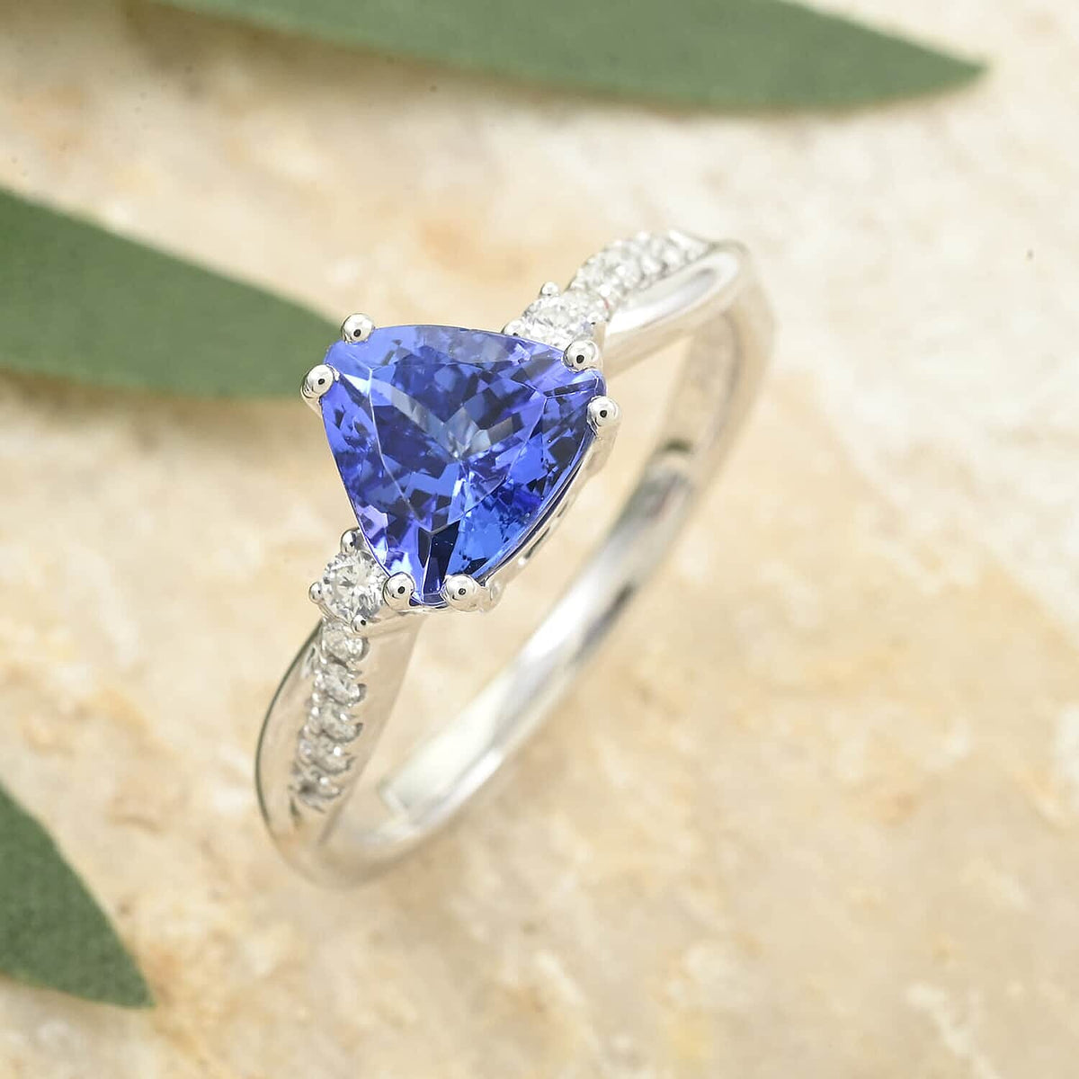Certified and Appraised RHAPSODY AAAA Tanzanite and E-F VS Diamond Ring, Platinum 5 Grams, 1.35 ct. 7858322 1
