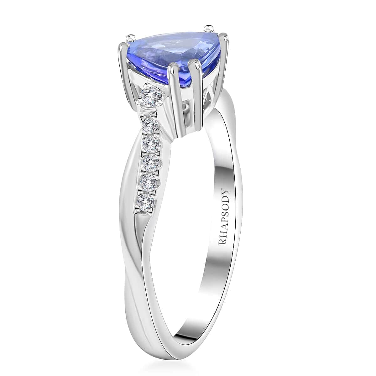 Certified and Appraised RHAPSODY AAAA Tanzanite and E-F VS Diamond Ring, Platinum 5 Grams, 1.35 ct. 7858322 3
