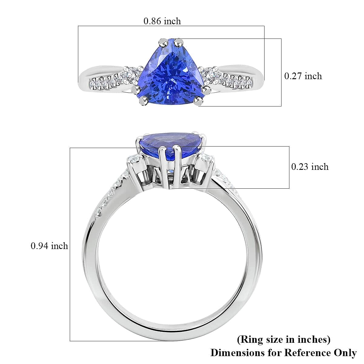 Certified and Appraised RHAPSODY AAAA Tanzanite and E-F VS Diamond Ring, Platinum 5 Grams, 1.35 ct. 7858322 5