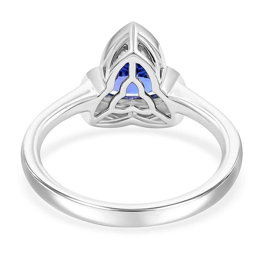 950 Platinum  AAAA  Tanzanite   White Diamond  VS Ring 1.50 ct,  Platinum Wt. 5.85 Gms  1.500  Ct.